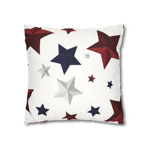 throw pillow with 'Patriotic Stars Cover' design
