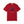Red t-shirt with graphic design of two characters and text on a white background