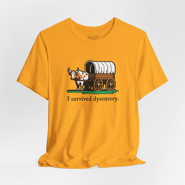 Oregon Trail I Survived Dysentery 80s Game Pop Culture T-Shirt