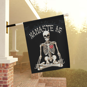 Namaste AF Skeleton Halloween Yard Flag