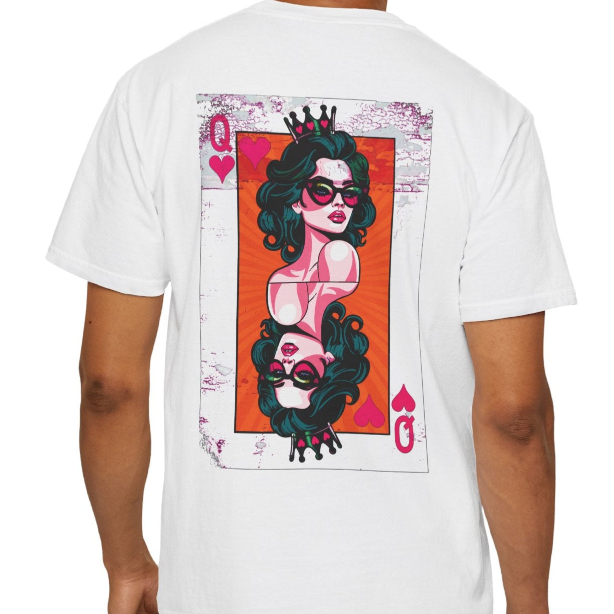 Comfort Colors® Retro Queen of Hearts Vintage Grunge T-Shirt