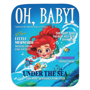 soft sherpa blanket with 'Little Mermaid Illustrated' design