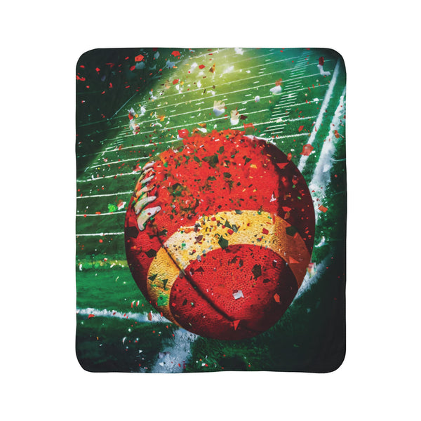 Football Game Day Plush Sherpa Throw Blanket