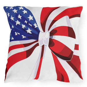 throw pillow with 'American Flow Patriotic Accent' design