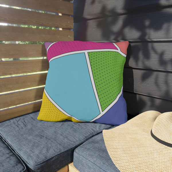 Pop Art Comics Indoor Outdoor Colorful Throw Pillow