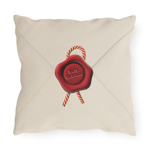 Reversible Holiday Pillow Santa Mail Outdoor Decor