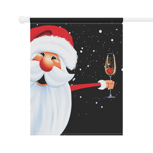 Funny Christmas Flag Champagne Party Santa Holiday Decor