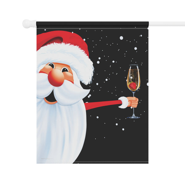 Funny Christmas Flag Champagne Party Santa Holiday Decor