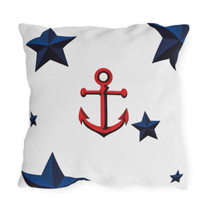 throw pillow with 'Anchor & Stars Patriotic' design