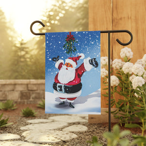 Mistletoe Santa Seasonal Holiday Yard Flag