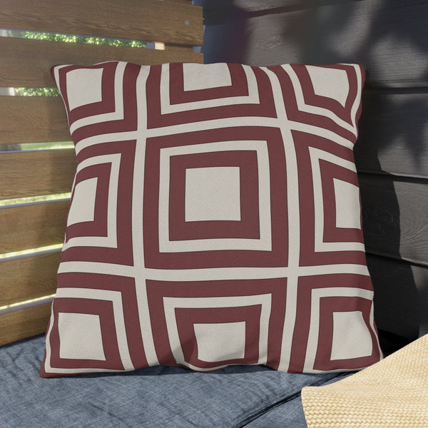 Red Ivory Modern Indoor Outdoor Throw Pillow
