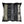 A square black throw pillow featuring a printed graphic of six gothic book spines in cream, gray, and black, with gothic-themed book titles and illustrations.