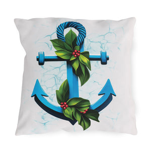 throw pillow with 'Nautical Coastal Outdoor Holiday' design
