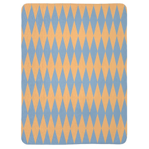 Blue and Yellow Home Gift Plush Sherpa Blanket