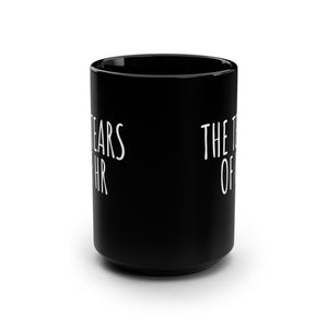 mug with 'The Tears of HR Funny Office' graphic on a white background