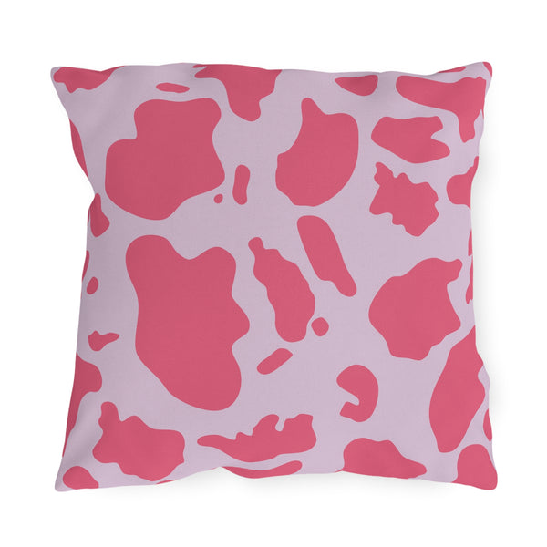 Pink and Lilac Animal Indoor Outdoor Throw Pillow