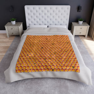 Honeycomb Bees Spring Decor Throw Blanket