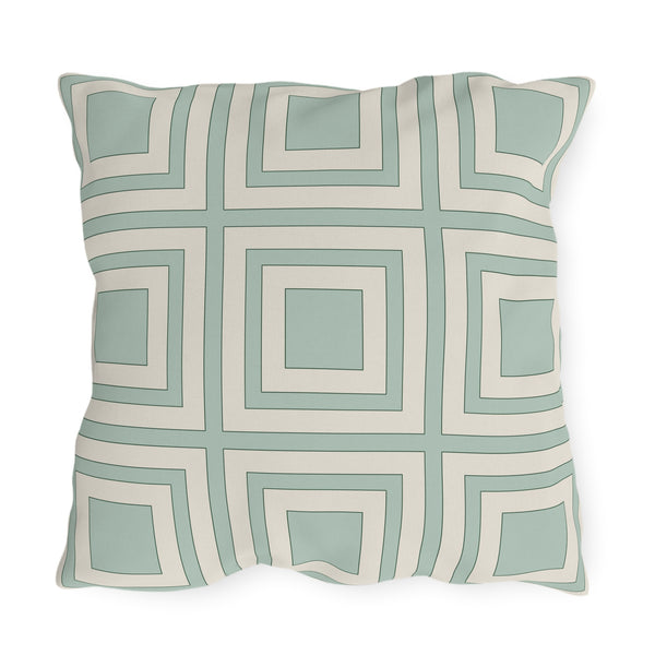 Light Green Ivory Modern Indoor Outdoor Throw Pillow