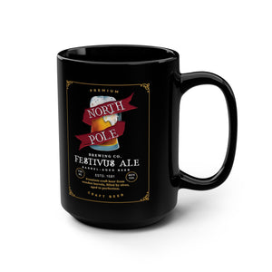 mug with 'North Pole Brewing Co Festivus Ale Holiday' graphic on a white background