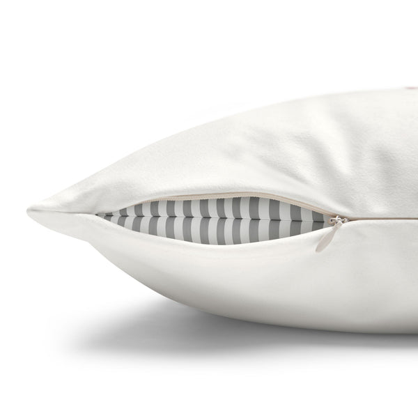 Pink Hearts Soft Faux Suede Throw Pillow Cover