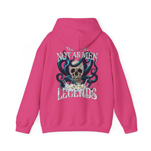 Pirate Sayings Skull Dine as Legends Men's Hoodie