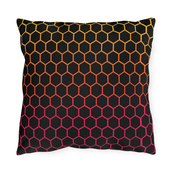 Honeycomb Rainbow Indoor Outdoor Accent Pillow Chic Spring Decor