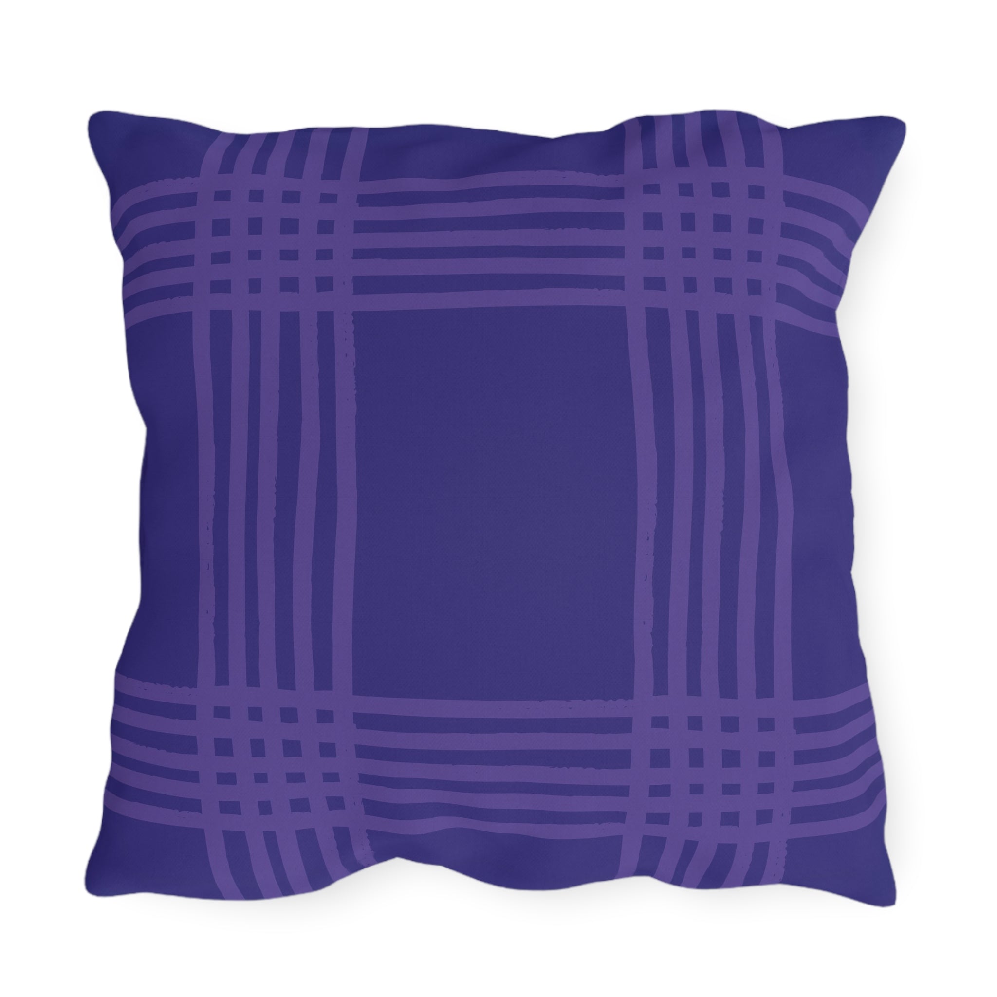 Reversible Purple and Orange Indoor Outdoor Fall Throw Pillow