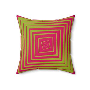 Pink & Green Reversible Retro Throw Pillow