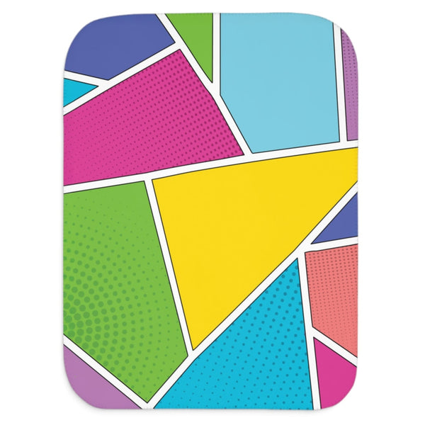 Comics Pop Art Soft Sherpa Baby Blanket