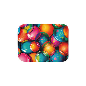 Soft sherpa blanket with 'Bouncy Balls' design