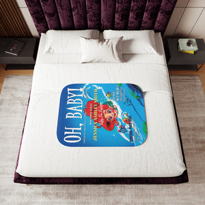 Personalized Little Mermaid Soft Sherpa Baby Blanket | Custom Gift