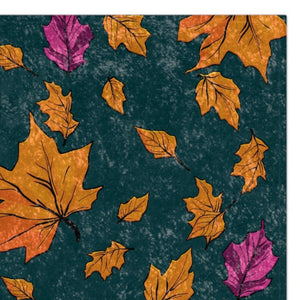 Fall Leaves Green Decorative Throw Blanket