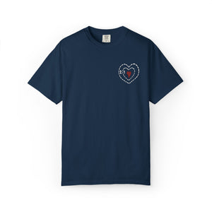 Embroidered Grinch Heart Holiday Comfort Colors® T-Shirt