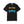 Black t-shirt with 'Gone Fishing' graphic on a white background