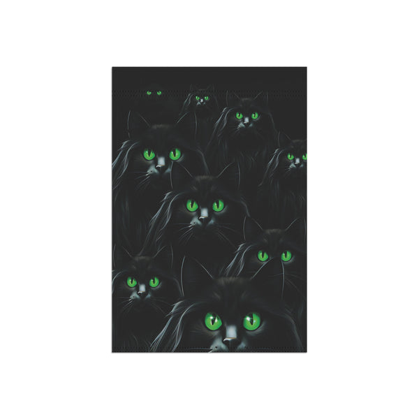 Black Cats Eyes Halloween Garden Flag