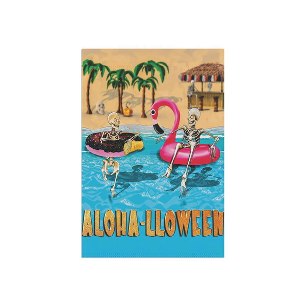 Aloha Halloween Vacation Funny Yard Flag