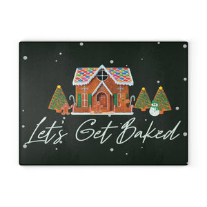 Let's Get Baked Gingerbread Christmas Cutting Board
