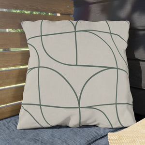throw pillow with 'Green & White Art Deco' design