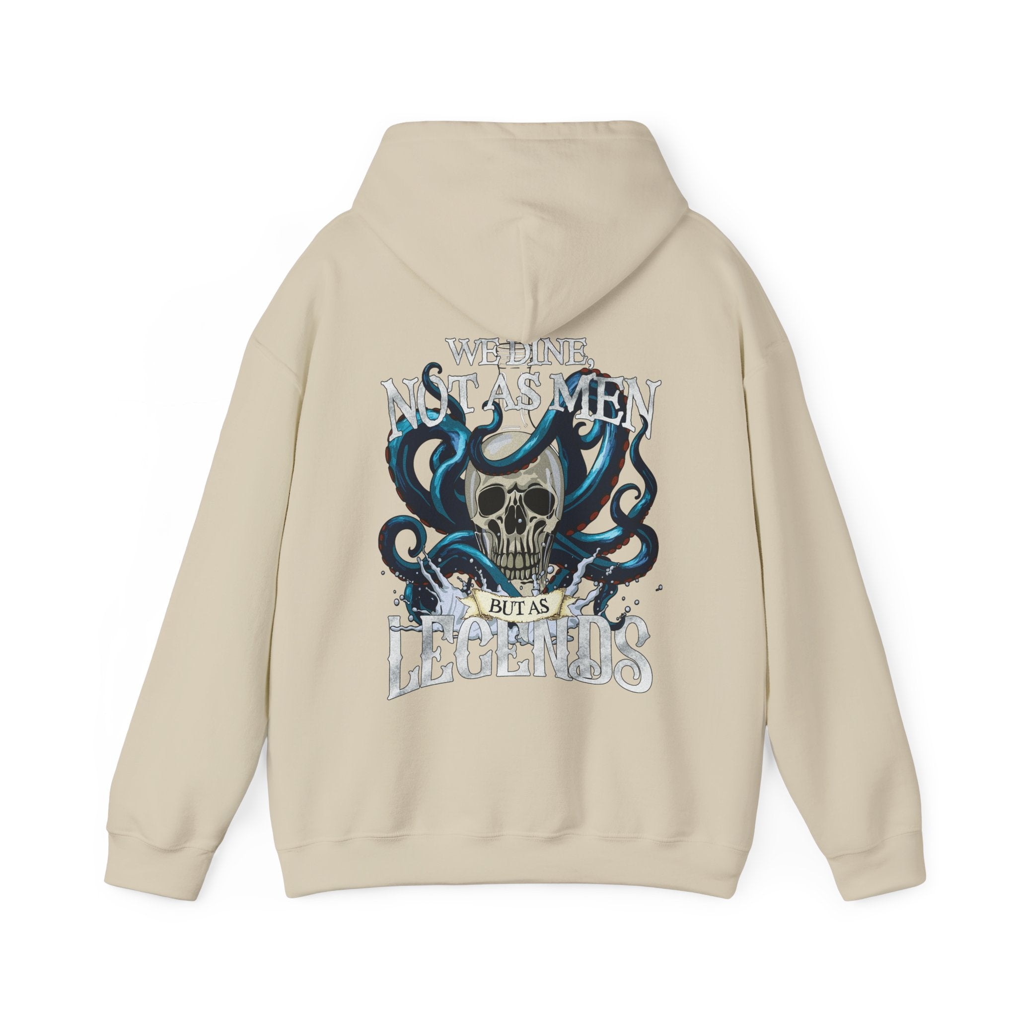 Pirate Sayings Skull Dine as Legends Men's Hoodie
