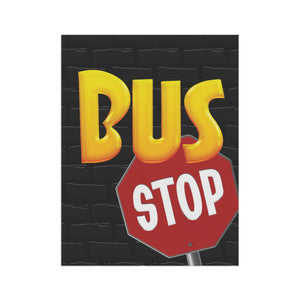 Garden flag with 'School Bus Children's Stop Sign' design