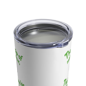 mug with 'Grinch Heart Grows Funny Christmas Insulated Travel 10oz' graphic on a white background
