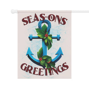 Coastal Beach Christmas Funny Yard Flag