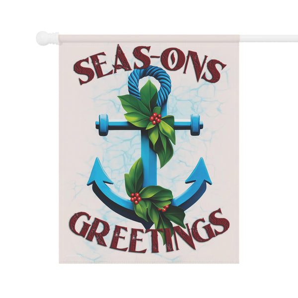 Coastal Christmas Yard Flag Durable Outdoor Holiday Flag