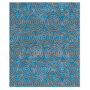 Soft sherpa blanket with 'Pastel Blue & Orange Decorative Throw' design