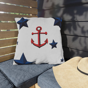 throw pillow with 'Anchor & Stars Patriotic' design