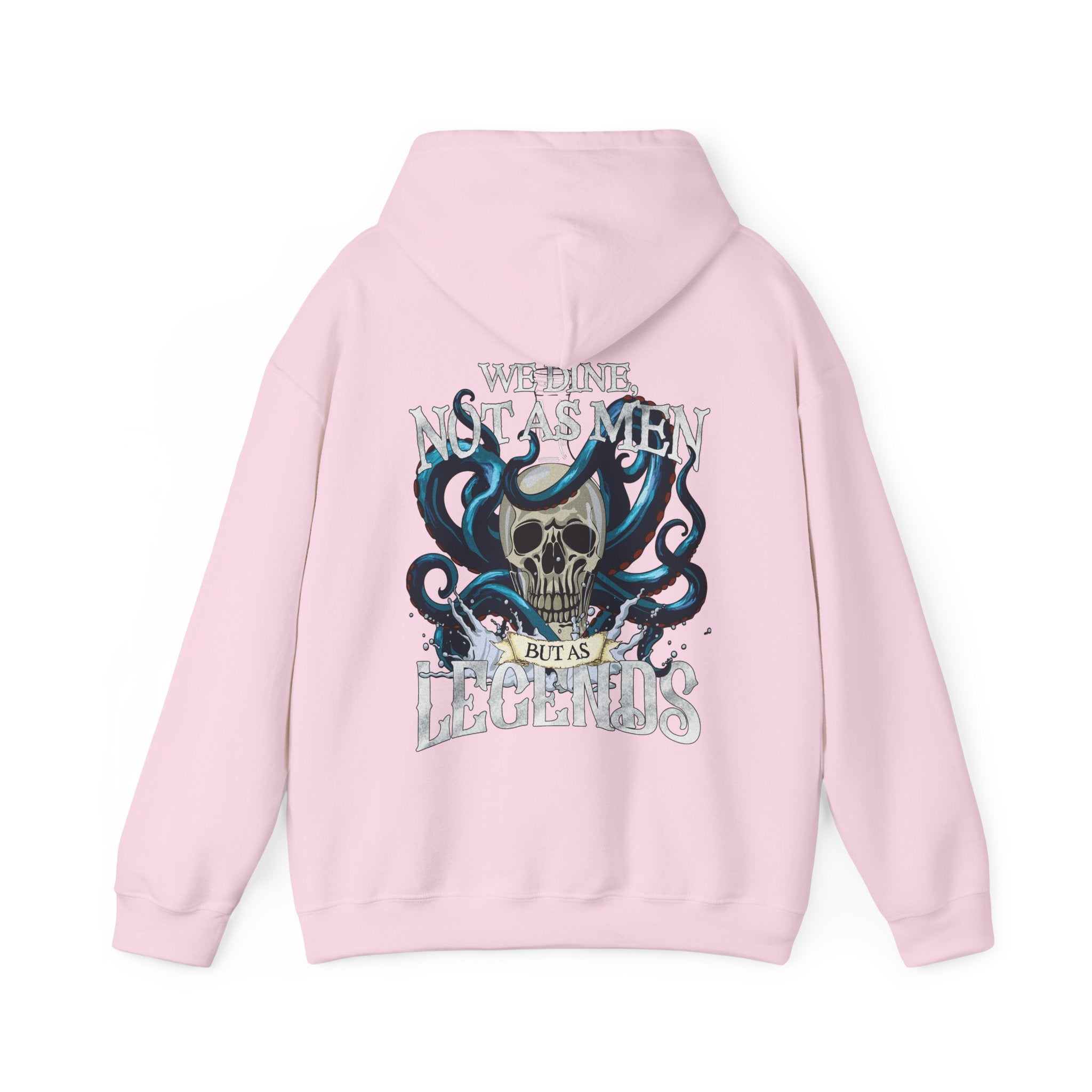 Pirate Sayings Skull Dine as Legends Men's Hoodie