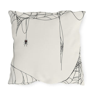 throw pillow with 'Hanging Spider' design