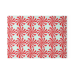 Candy Cane Peppermints Christmas Cutting Board