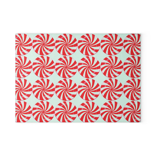 Candy Cane Peppermints Christmas Cutting Board