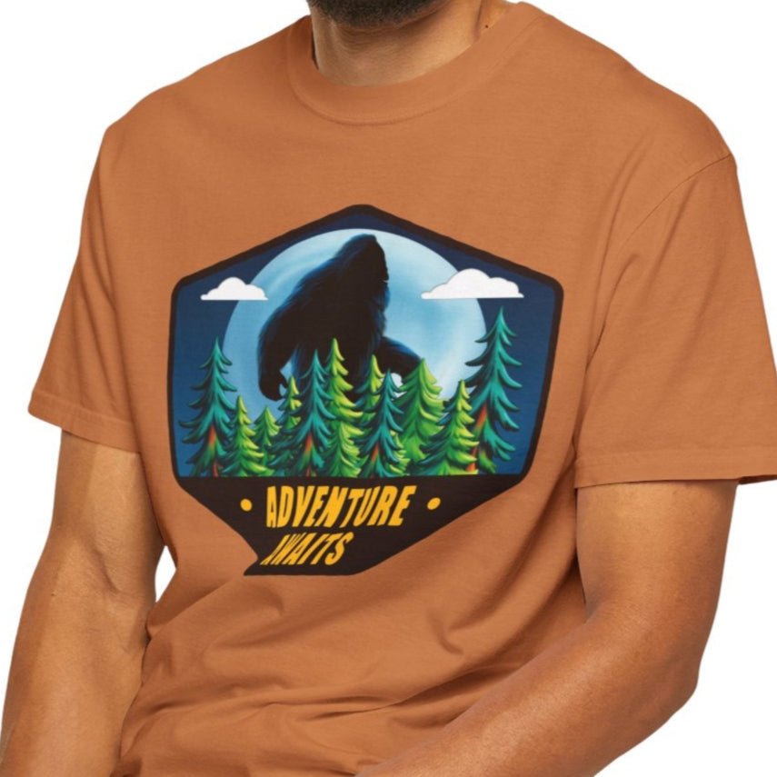 Comfort Colors® Bigfoot Adventure Awaits Funny Camping T-Shirt